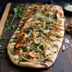 Roasted Garlic Chicken Flatbread
