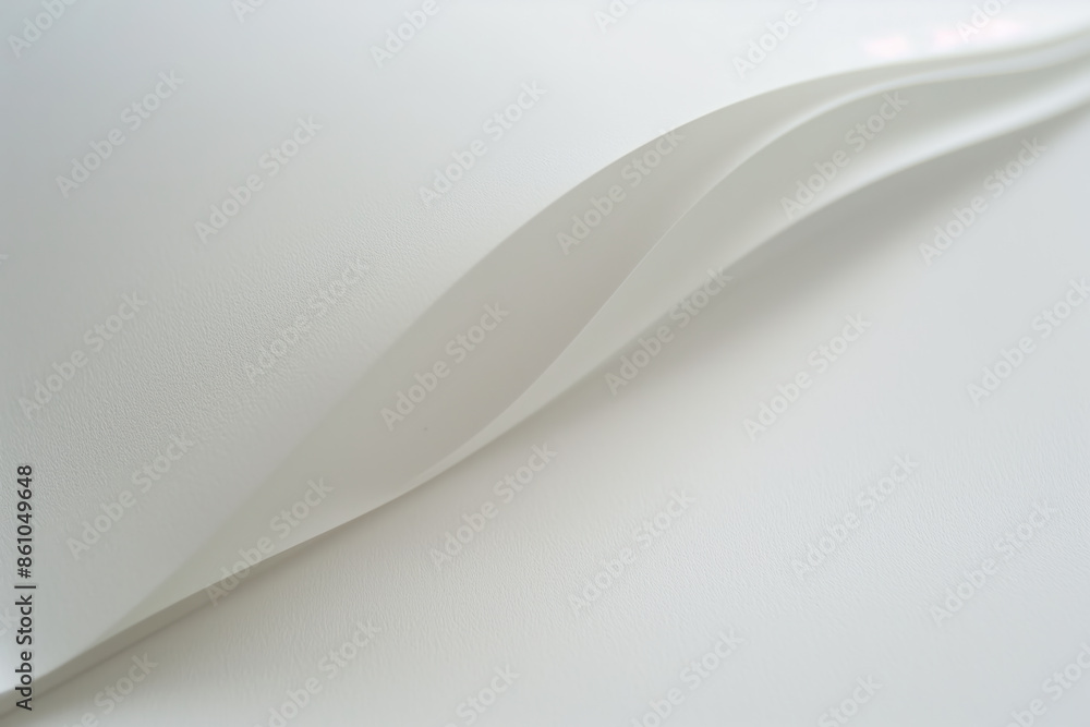 Poster abstract white paper creating soft waves minimal background