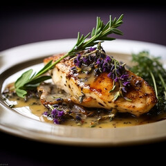 Seared Chicken with Lavender and Vanilla Bean
