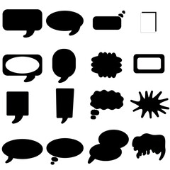 set of comic speech bubbles