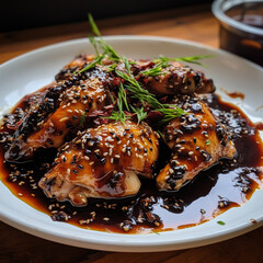 Spatchcock Chicken with Fermented Black Bean and Sesame Jus