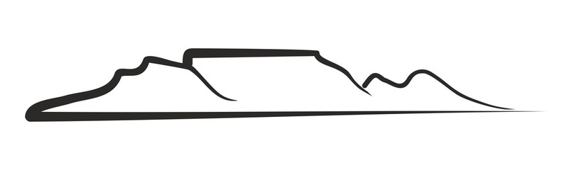 Naklejka premium Table Mountain Illustration