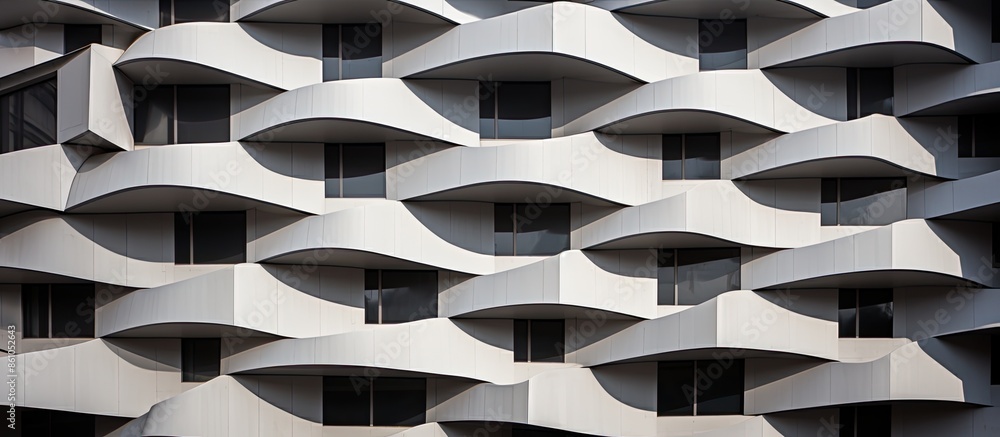 Aufkleber the building features abstractly expressed exterior walls with a unique pattern visible in the parti