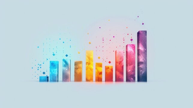 A 2D waterfall graph representing the incremental changes in customer acquisition costs over a year. Each bar indicates a specific month's cost, with color coding to differentiate increases and