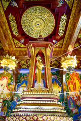 タイチェンマイにあるワット・チェディルアン寺院の美しい風景Beautiful scenery of Wat Chediluang temple in Chiang Mai, Thailand