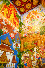 タイチェンマイにあるワット・チェディルアン寺院の美しい風景Beautiful scenery of Wat Chediluang temple in Chiang Mai, Thailand