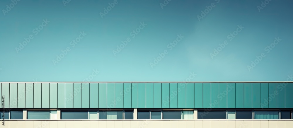 Poster a modern building facade with copy space image in close-up.