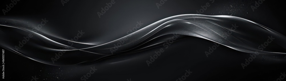 Poster elegant black and white abstract background with flowing lines. perfect for design projects, present