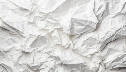 Obraz premium crumpled white paper texture background