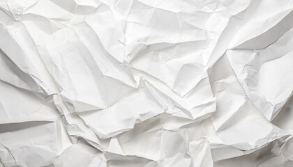 Obraz premium crumpled white paper texture background