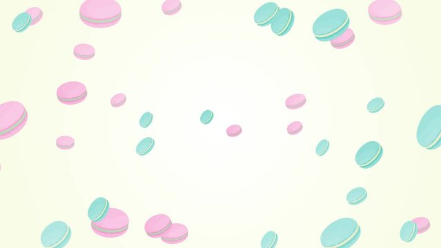 飛び出すカラフルなマカロン