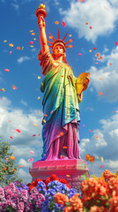 Fototapeta premium Statue of liberty for pride