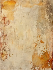 A painting of a wall with a lot of paint splatters and a few spots of color
