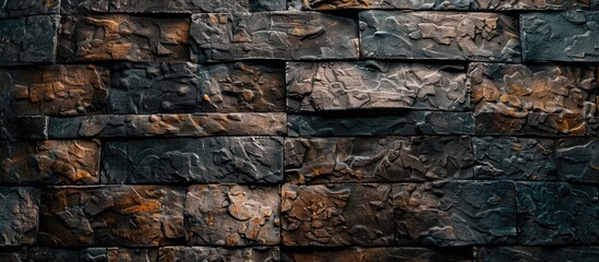 Fototapeta premium Stone wall for background. Stone wall texture. stone texture,stone wall,brick background,vintage background, brown background. with copy space image. Place for adding text or design