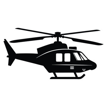 recommend clip art: Helicopter silhouette vector graphic. Helicopter Silhouette Collection. Silhouette of a large helicopter on a white background.