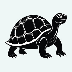 Tortoise silhouettes and icons. black flat color simple elegant Aldabra Giant Tortoise animal vector and illustration. Turtle vector. Turtle Silhouette.