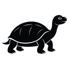 Tortoise silhouettes and icons. black flat color simple elegant Aldabra Giant Tortoise animal vector and illustration. Turtle vector. Turtle Silhouette.
