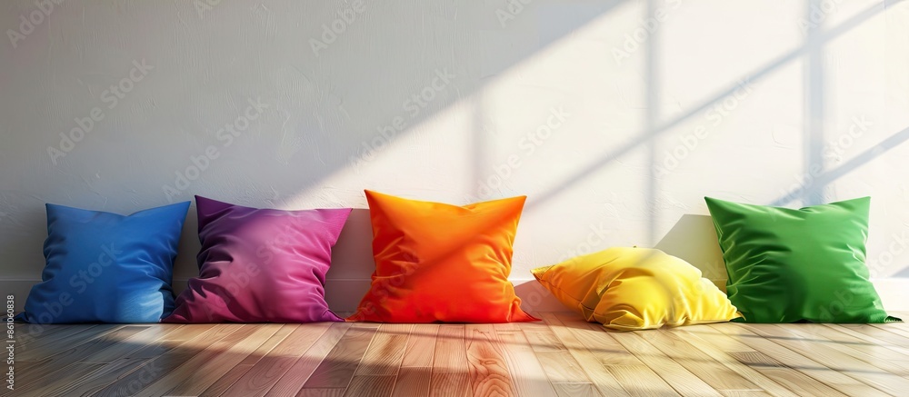 Aufkleber Color cushion. with copy space image. Place for adding text or design