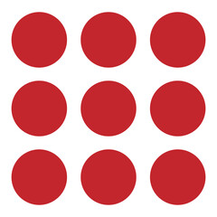 Set of circle glyph icon vector.  Filled circle flat icon vector image. Red circle button on white background. Illustration vector graphic icon of circle. Solid style icon.