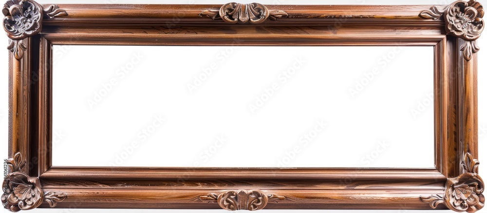 Aufkleber classic wooden frame isolated on white background. with copy space image. place for adding text or d