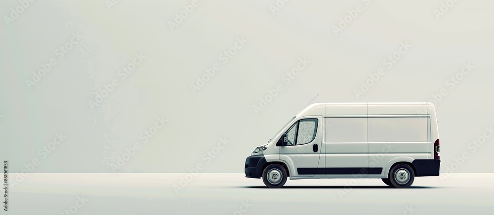 Aufkleber delivery van isolated. with copy space image. place for adding text or design