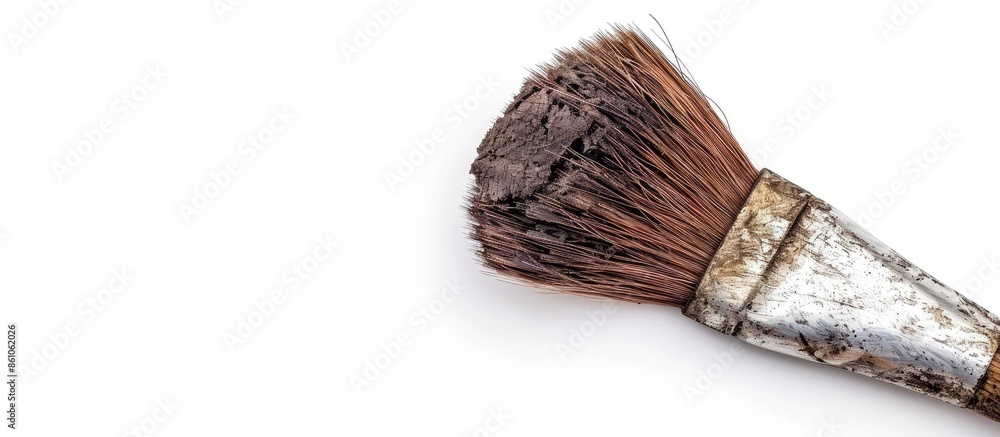 Poster Decorative brush for curtains.isolated on white background. with copy space image. Place for adding text or design