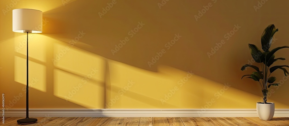 Poster Modern lamp in a room. with copy space image. Place for adding text or design