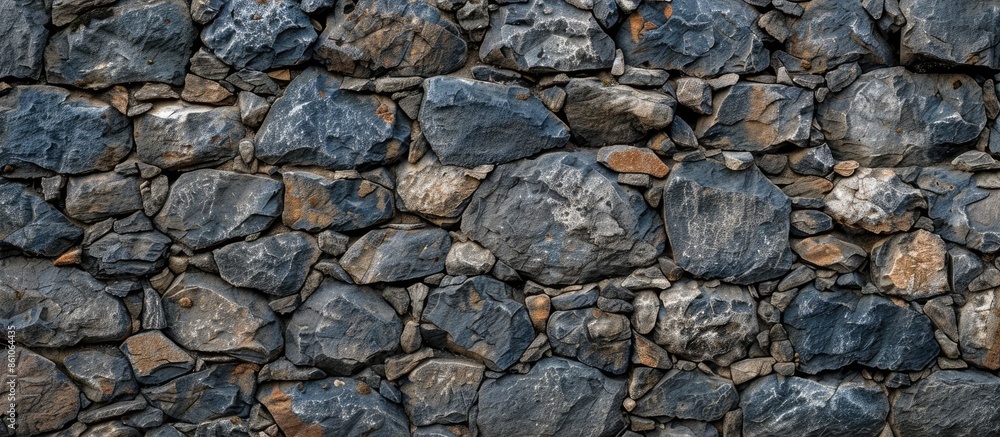 Poster Stone wall, wall or stone background. with copy space image. Place for adding text or design