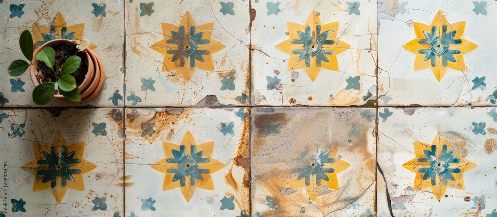 Aufkleber Ceramic Tiles. with copy space image. Place for adding text or design