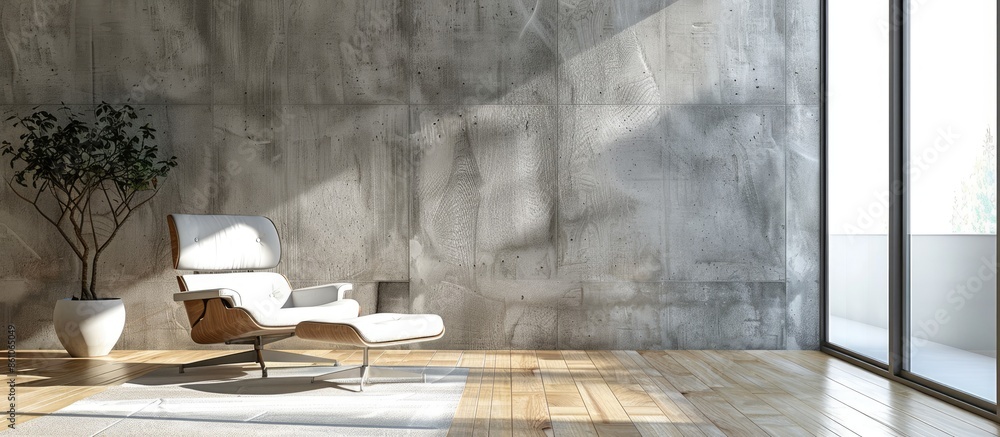 Poster Interior design with empty walls. with copy space image. Place for adding text or design