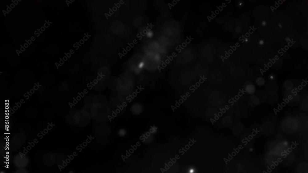 Poster abstract quantum particles floating in and out of focus motion background animation with shallow dep