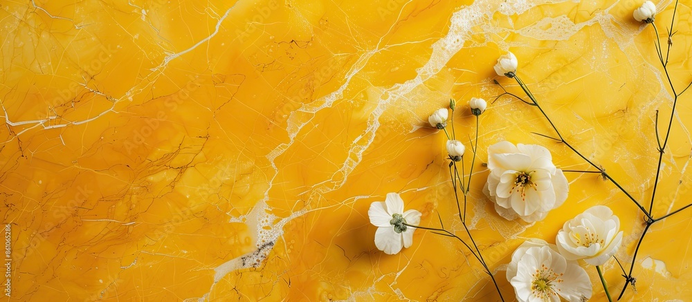 Poster yellow mable stone background. with copy space image. Place for adding text or design