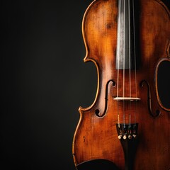 violin on dark background. generative ai