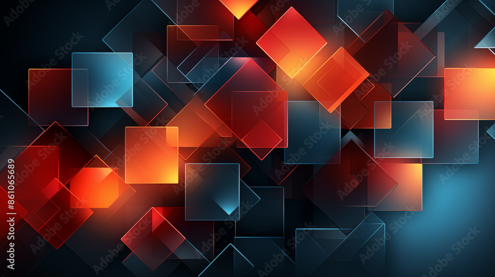 Aufkleber minimal geometric abstract background. circle square and triangle design.