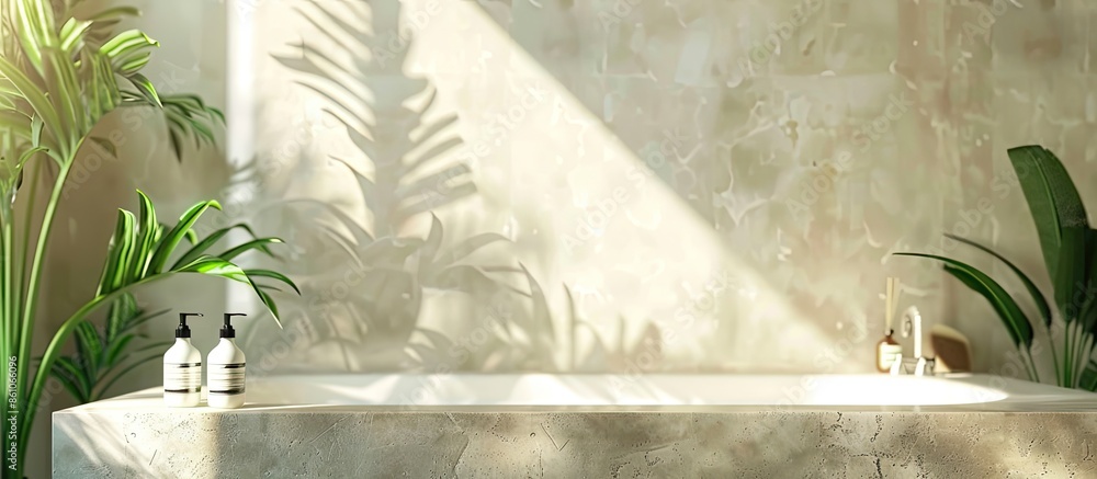 Poster fragment of a luxury bathroom. with copy space image. place for adding text or design