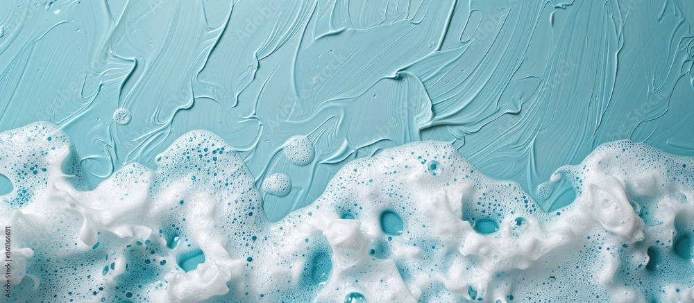 Aufkleber Foam from the tub over the edge. with copy space image. Place for adding text or design