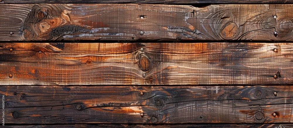 Poster Old wooden plank texture. Wooden background. with copy space image. Place for adding text or design