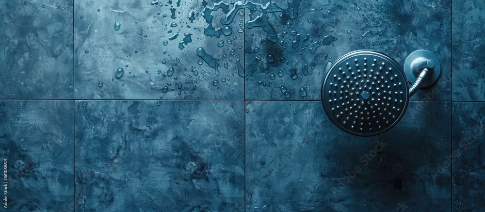 Poster Shower head. with copy space image. Place for adding text or design