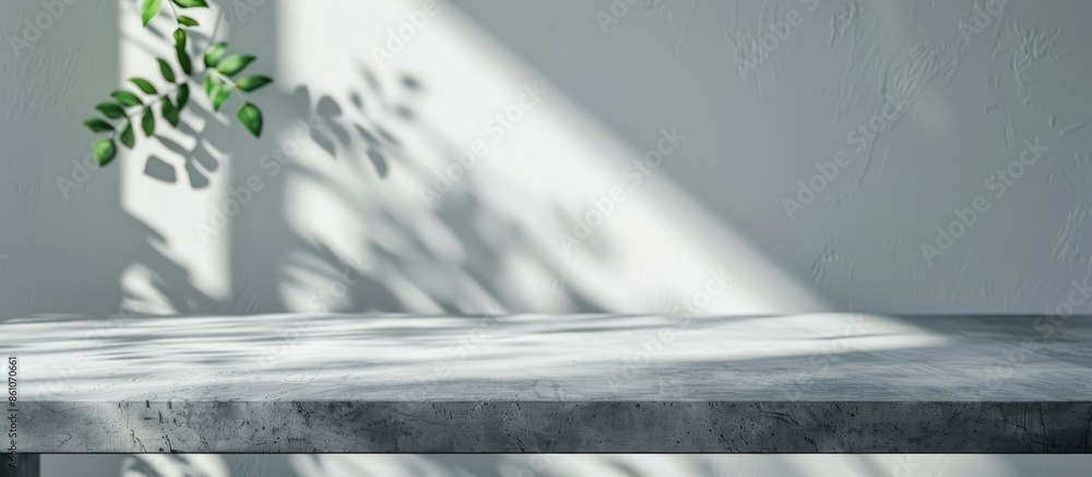 Aufkleber the high angle of the gray table that is isolated from the white background. with copy space image. 