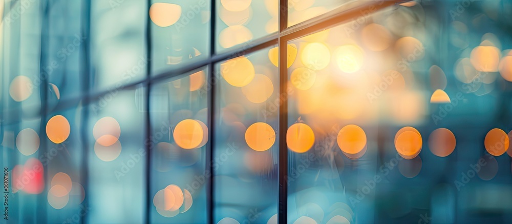 Poster Defocus abstract background of the windows. with copy space image. Place for adding text or design