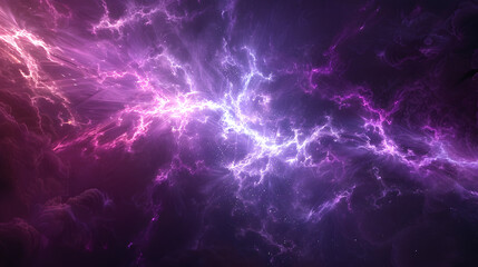 fog abstract explosion of cosmos power cosmic purple nebula lightning .Blast fusion field purple plasma physics glowing flames tunnel quantum time fractal mechanic energy ball galactic