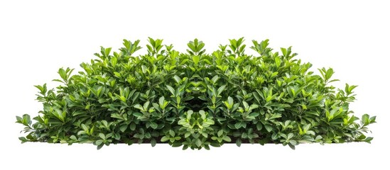 Obraz premium Bush or shrub isolated with clipping paths for garden design. pastel background. with copy space image. Place for adding text or design