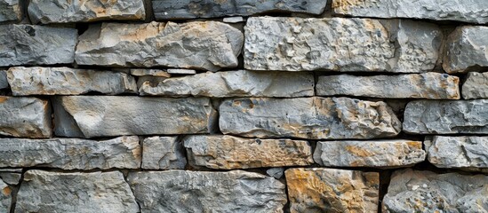 stone wall, folded wall of stone slabs background. with copy space image. Place for adding text or design