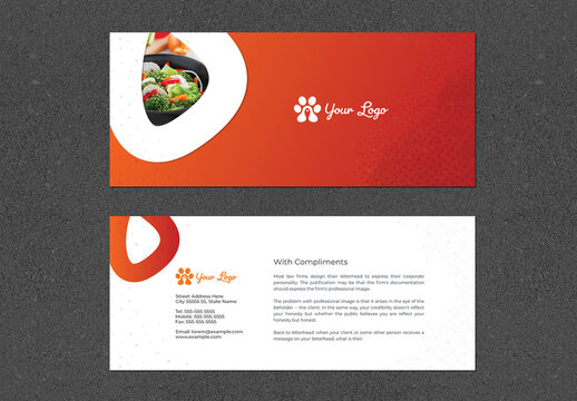 Healthy Food & Restaurant Compliment Card