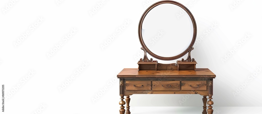 Aufkleber Bed dressing table isolated on white background. with copy space image. Place for adding text or design