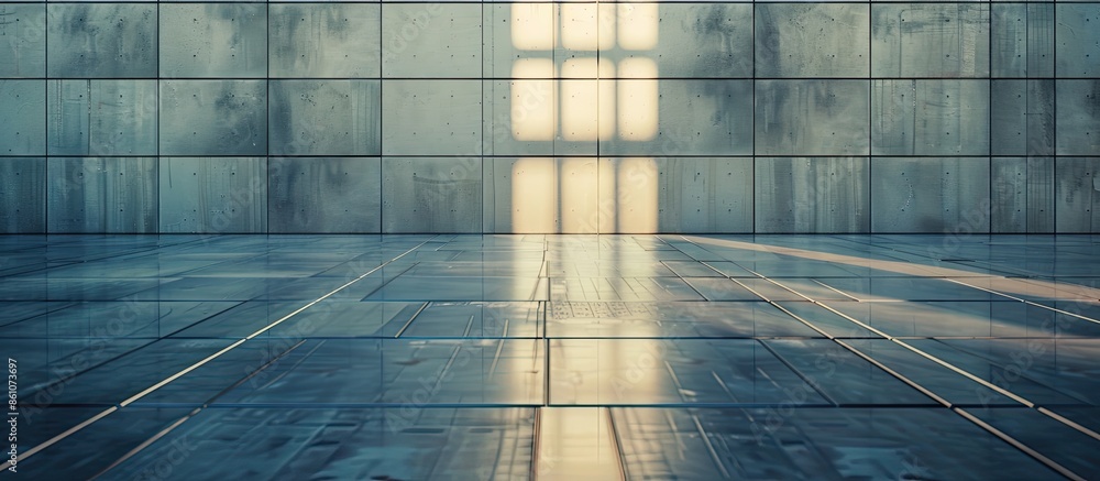 Fototapete floor and wall of the building. with copy space image. place for adding text or design