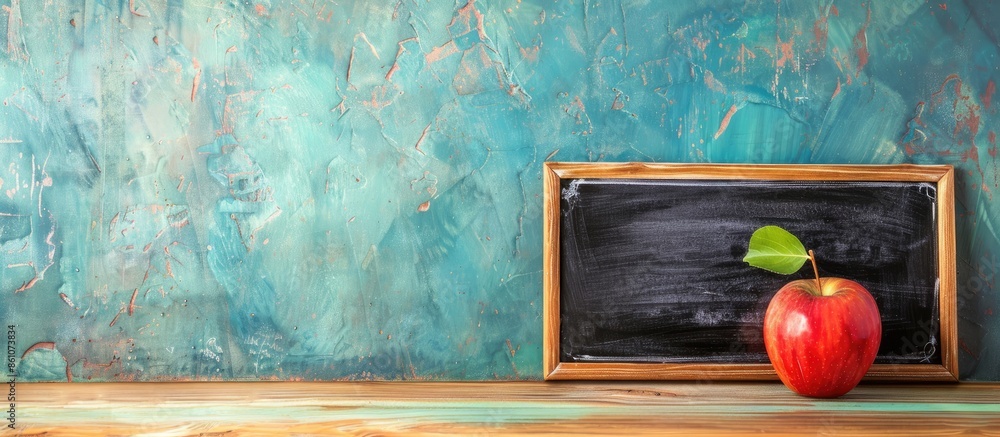 Poster happy wednesday. blackboard with happy wednesday sign, pastel background. with copy space image. pla
