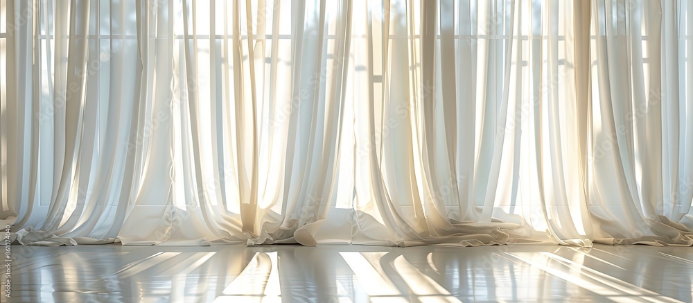 Poster this stunning photograph showcases beautiful curtains that would be the perfect addition to any home
