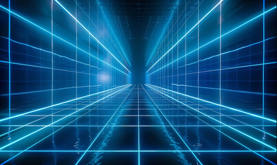 abstract blue background with rays