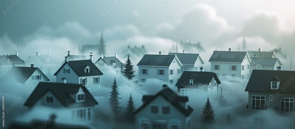 Poster The projects of houses as a background. with copy space image. Place for adding text or design